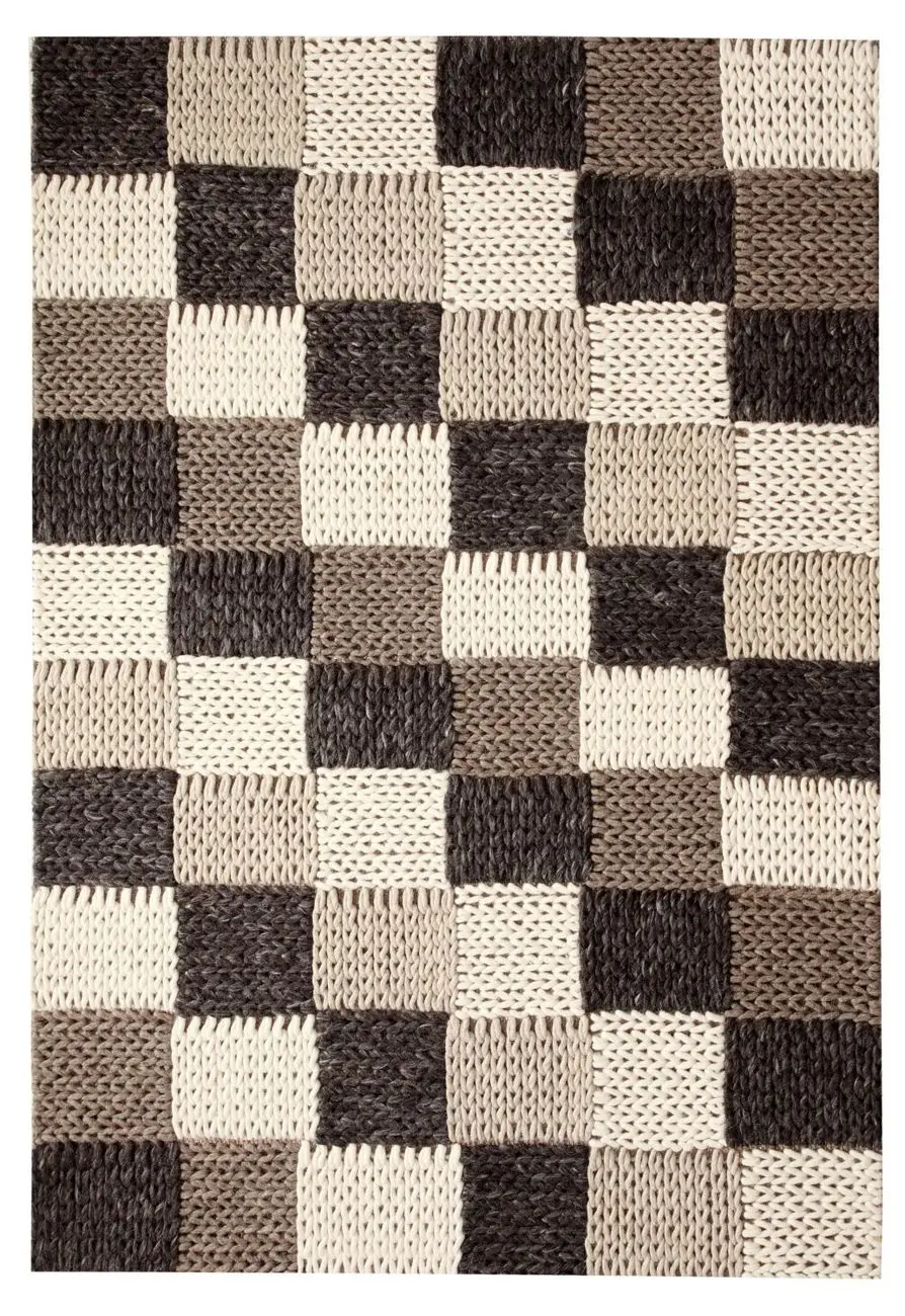 Braided Box Multi-Colored Felted Rug