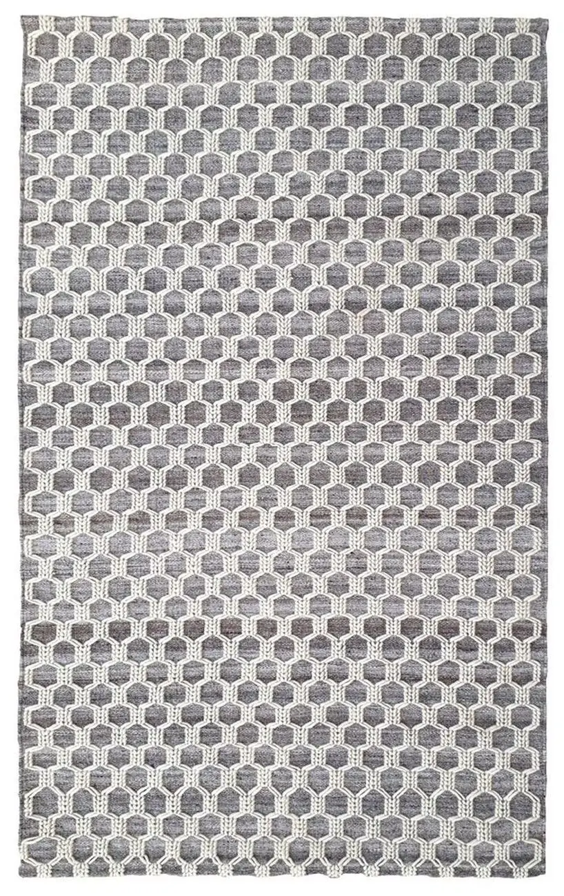 Hexa Gray Felted Rug