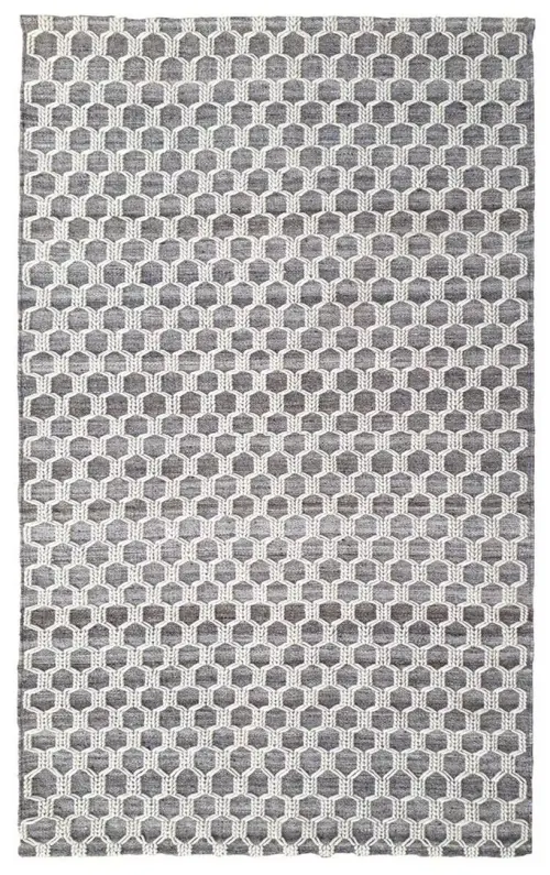 Hexa Gray Felted Rug
