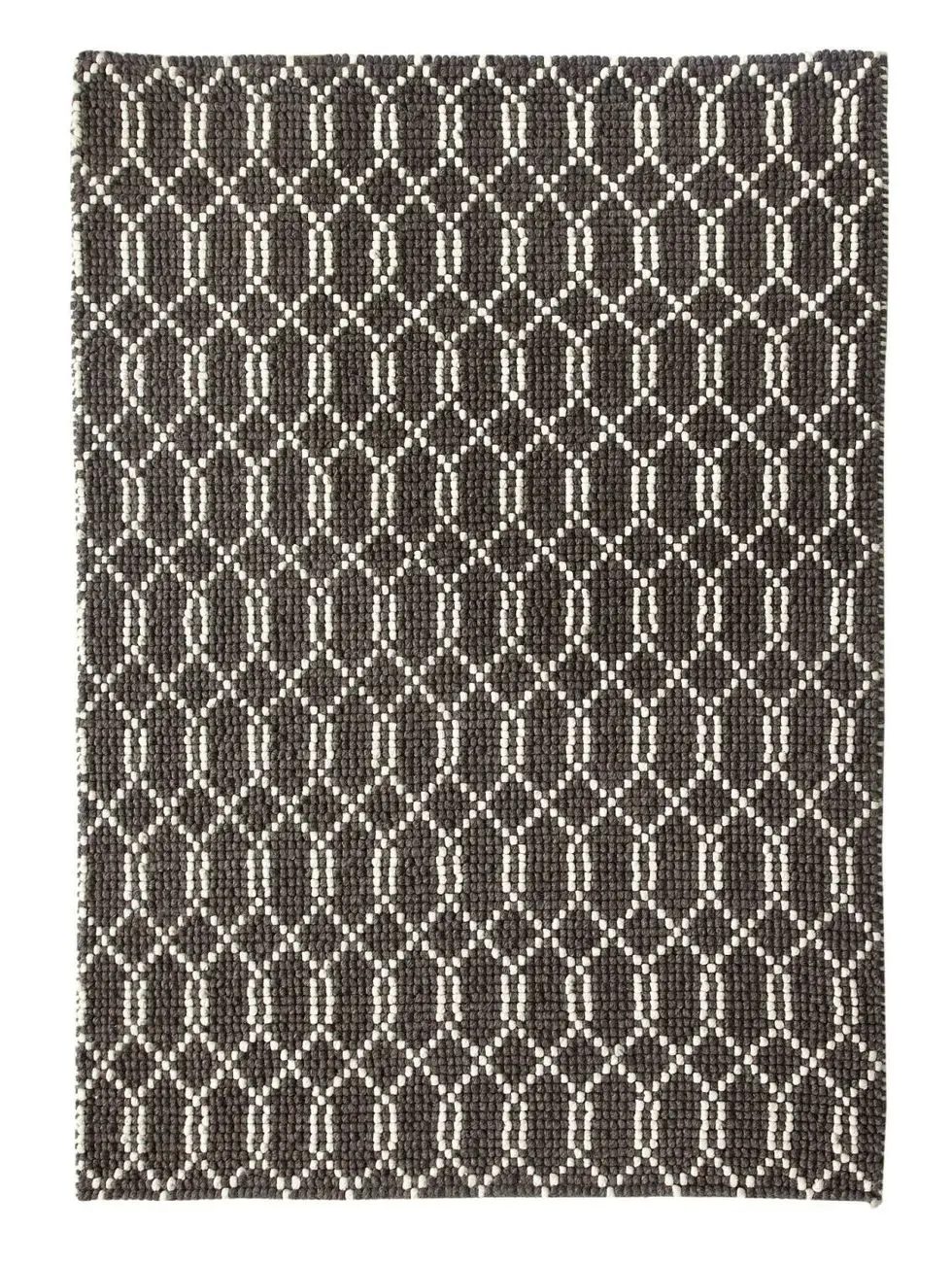 Lop Dot Lattice Gray Felted Rug