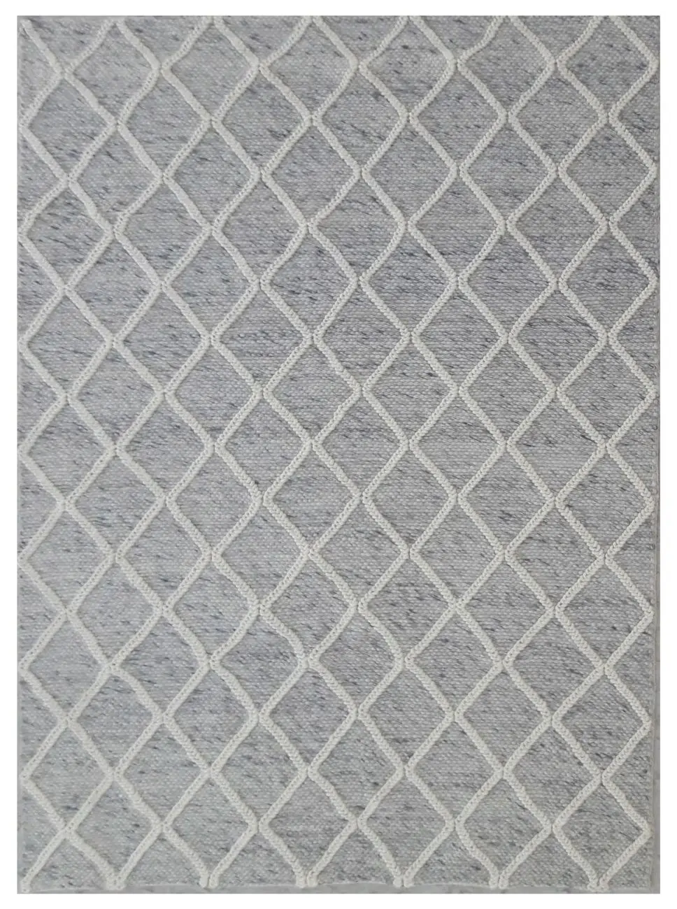 Luxury Lattice 2 Gray Felted Rug