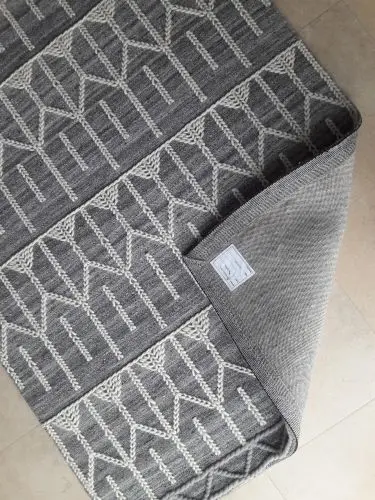 Princess Line Gray Felted Rug