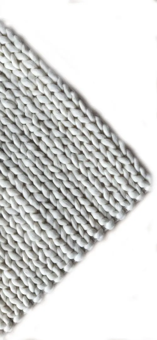 Thick Braid White Felted Rug