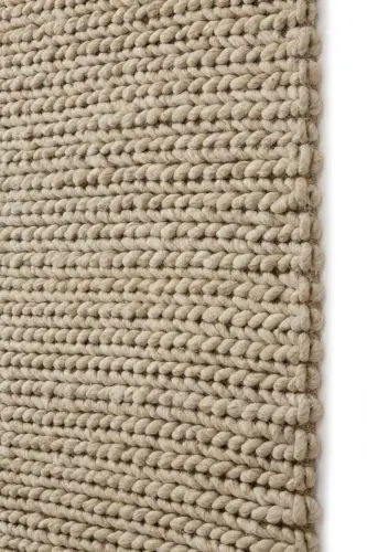 Thick Braid Beige Felted Rug Product Image