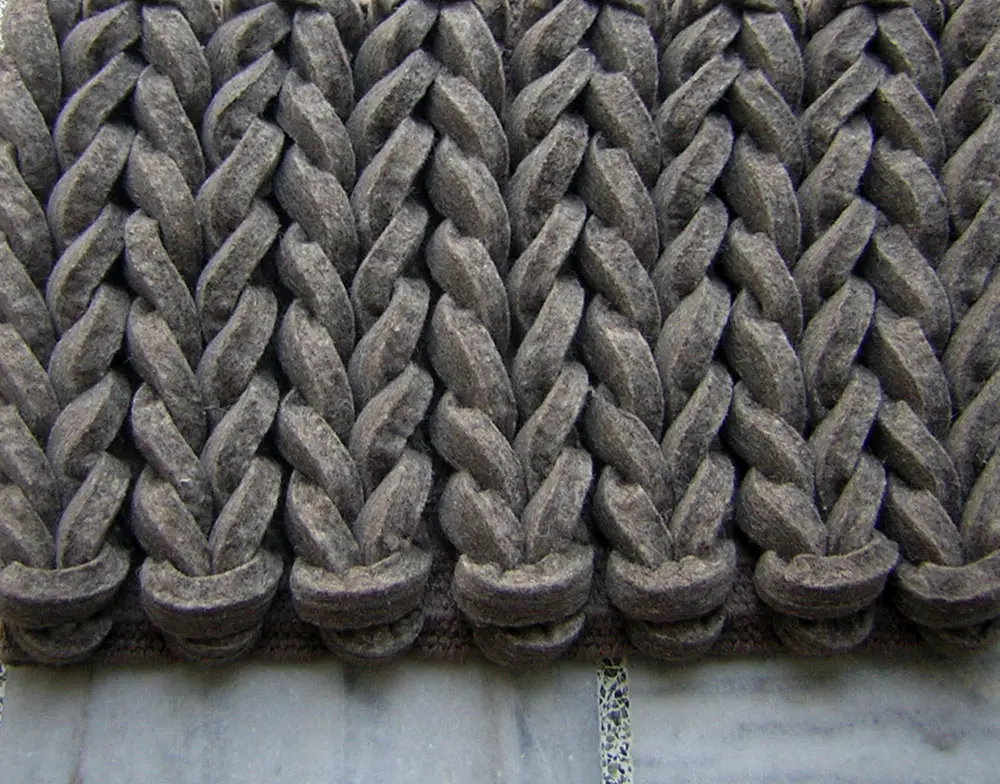 Contract Braided Felt Gray - Brown Rug