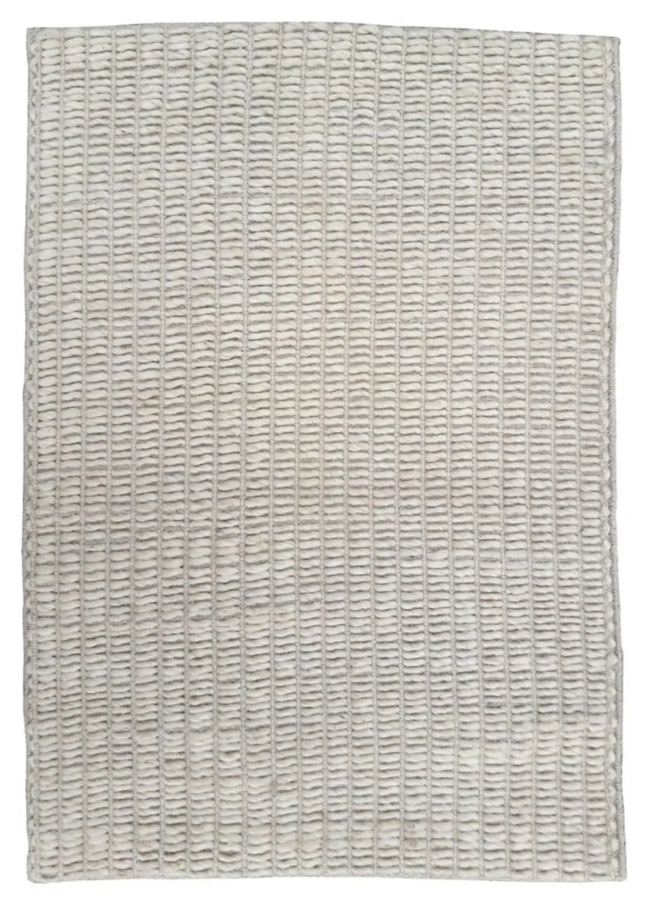 Combed Ivory Felt Shag Rug