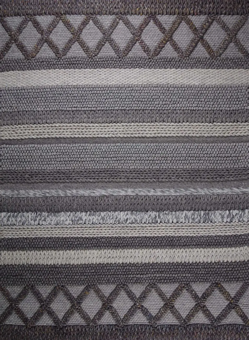 Fixate Gray Felt Shag Rug
