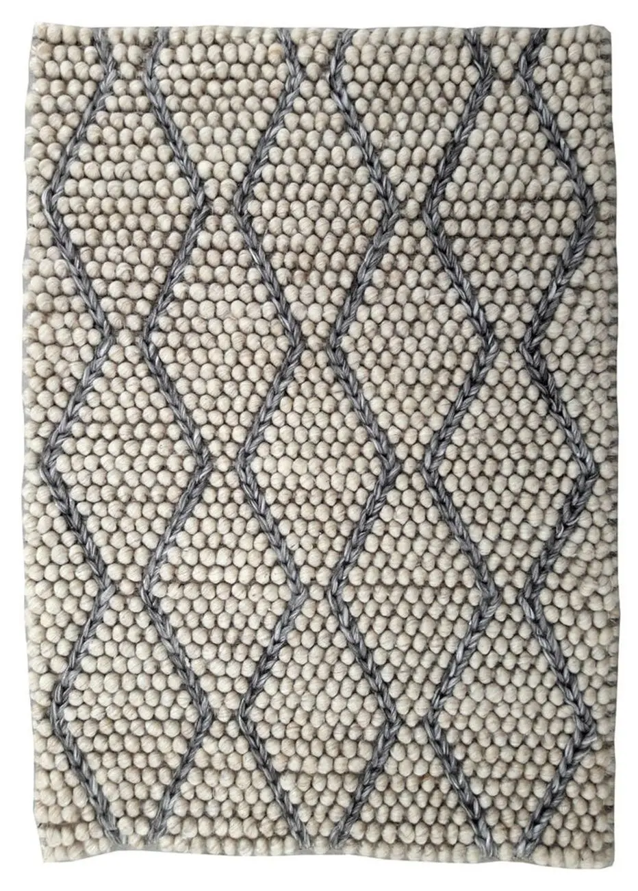 Hearth Brown Gray Felt shag Rug