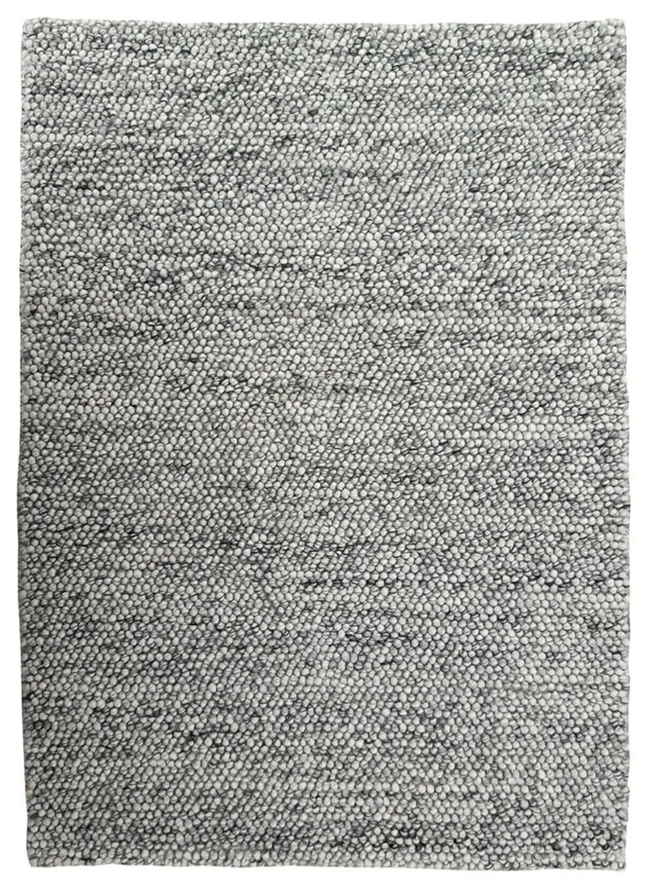 Rubble Ivory Gray Felt Shag Rug