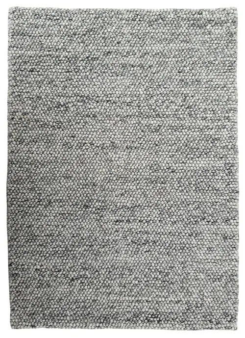 Rubble Ivory Gray Felt Shag Rug