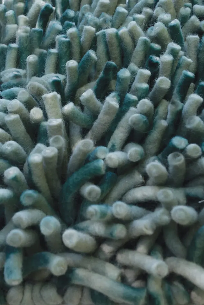 Primo Seafoam Aqua Wool Shag Rug Product Image