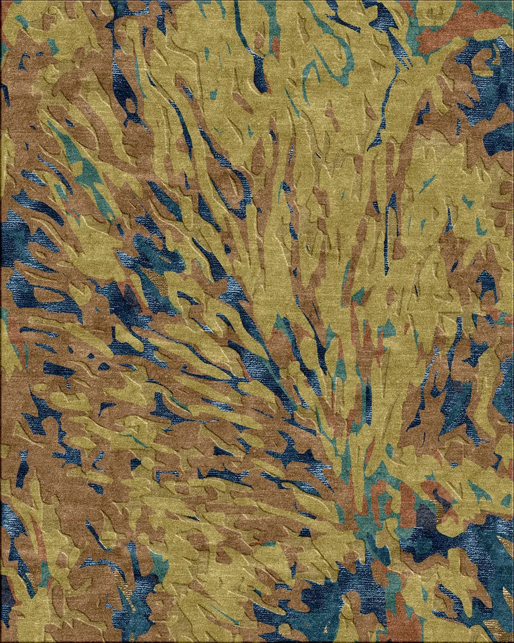 Sarawagi Green Designer Wool Rug