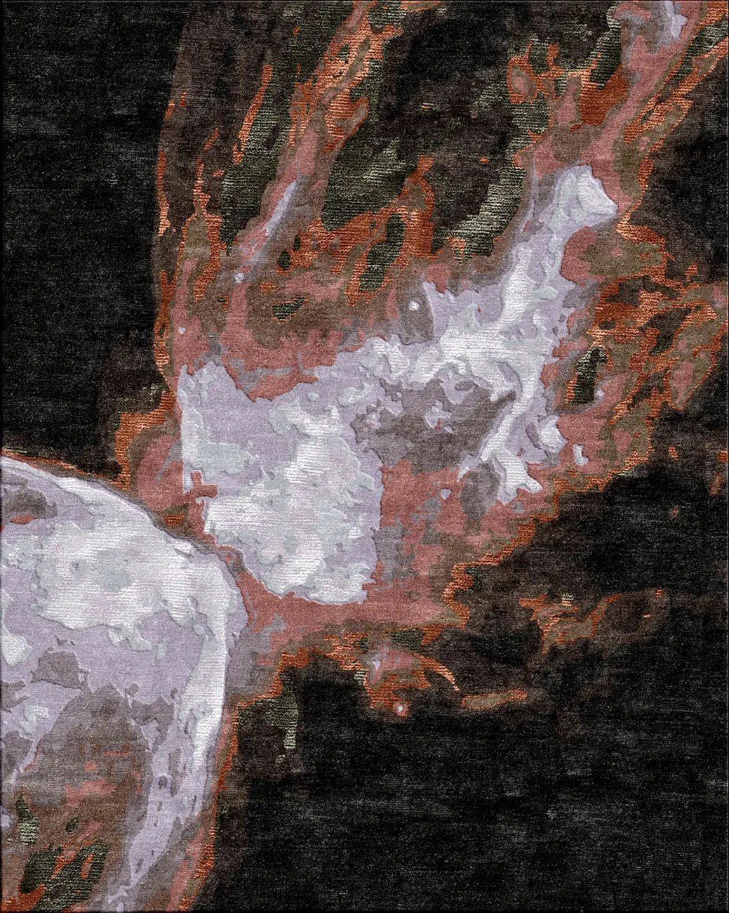 Sarawagi Black Designer Wool Rug