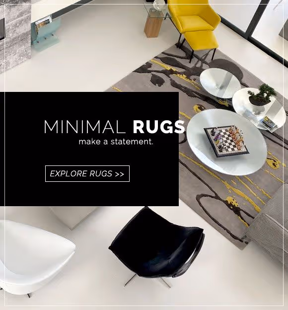 Make a statement with a minimal rug. Our curated collections of area rugs are mostly handmade for a luxurious feel. Find the rug that speaks to you.