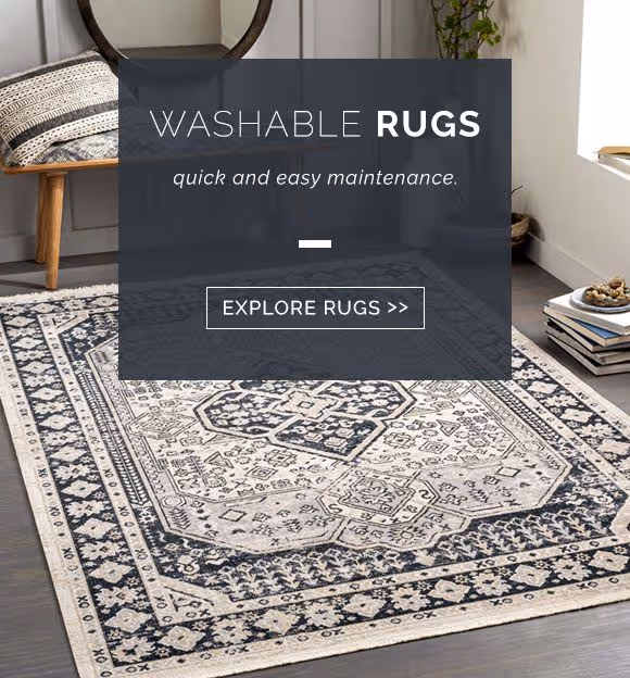 Washable area rugs: quick and easy maintenance. Explore rugs now!