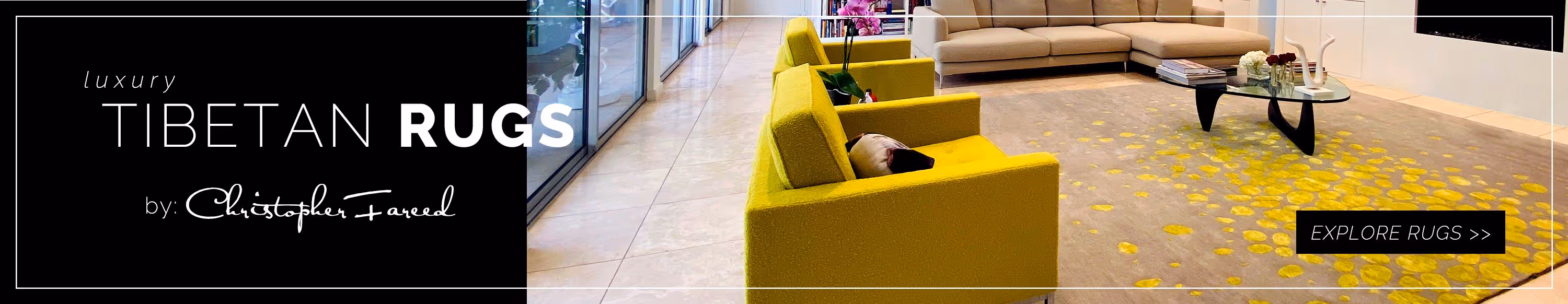 Experience the beauty of luxury wool and silk Tibetan rugs by Christopher Fareed. Explore rugs now.