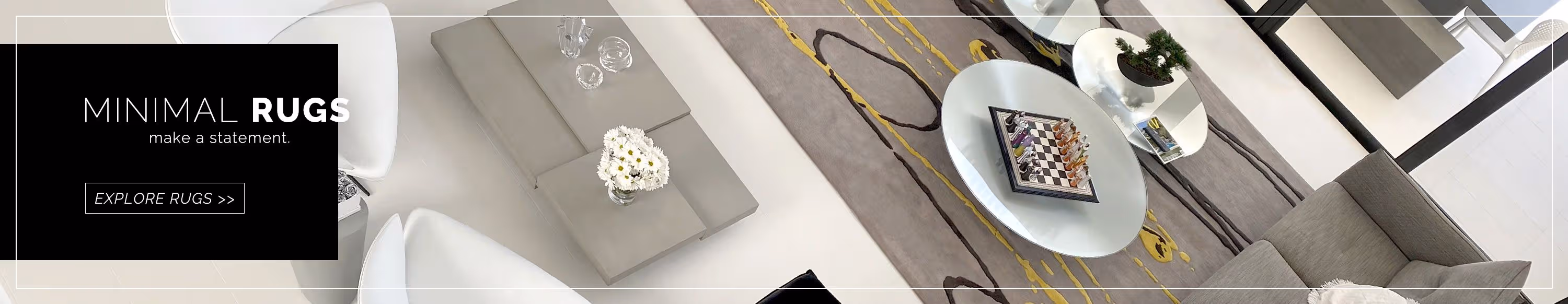 Make a statement with a minimal rug. Our curated collections of area rugs are mostly handmade for a luxurious feel. Find the rug that speaks to you.