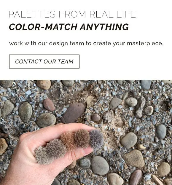 We tailor color palettes for real life. Contact our design team to custom-color your rug in any shade you could imagine.